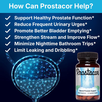 Prostacor - Natural Prostate Support Supplement - Non-GMO, Vegan, Gluten-Free - Maple Wellness Supplements