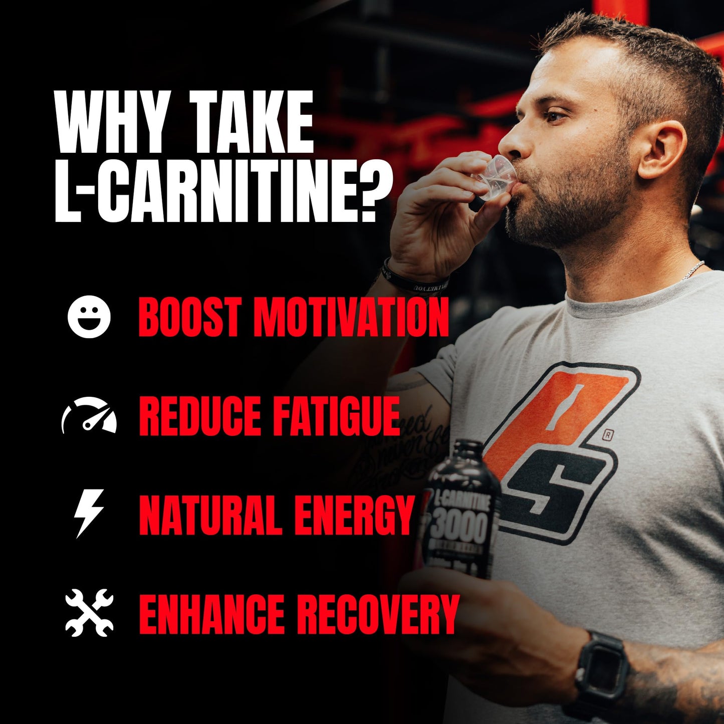 ProSupps L-Carnitine Liquid 3000, Stimulant-Free Liquid Shots for Men & Women - Clean Workout Drink for Energy, Performance & Muscle Recovery - Maple Wellness Supplements