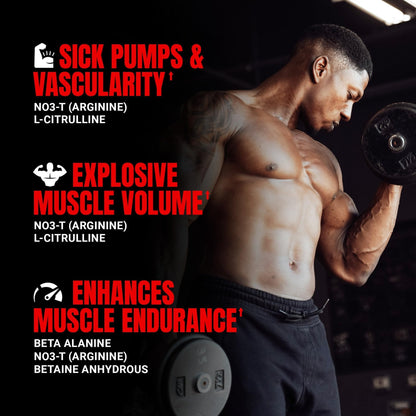ProSupps Mr. Hyde Max Pump Pre Workout Powder - Stim-Free Preworkout Supports Blood Flow, Muscle Volume & Endurance - Caffeine-Free Nitric Oxide Gym & Fitness Supplements - Maple Wellness Supplements