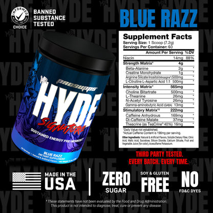ProSupps Mr. Hyde Signature Pre Workout Powder with Creatine, Beta Alanine & Caffeine - Performance, Energy & Endurance - Clean Fitness & Gym Supplements - Maple Wellness Supplements