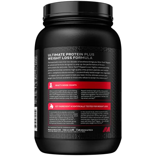 Protein Powder for Weight Loss - MuscleTech Nitro-Tech Ripped - Whey Protein Powder - Maple Wellness Supplements
