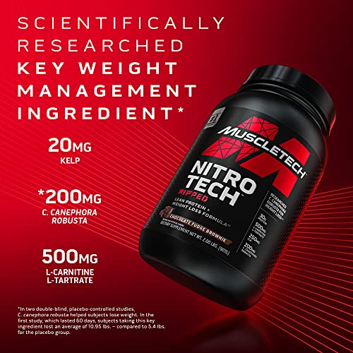 Protein Powder for Weight Loss - MuscleTech Nitro-Tech Ripped - Whey Protein Powder - Maple Wellness Supplements