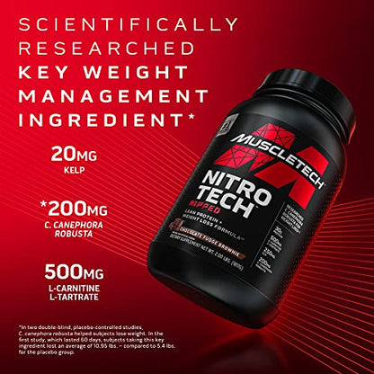 Protein Powder for Weight Loss - MuscleTech Nitro-Tech Ripped - Whey Protein Powder - Maple Wellness Supplements