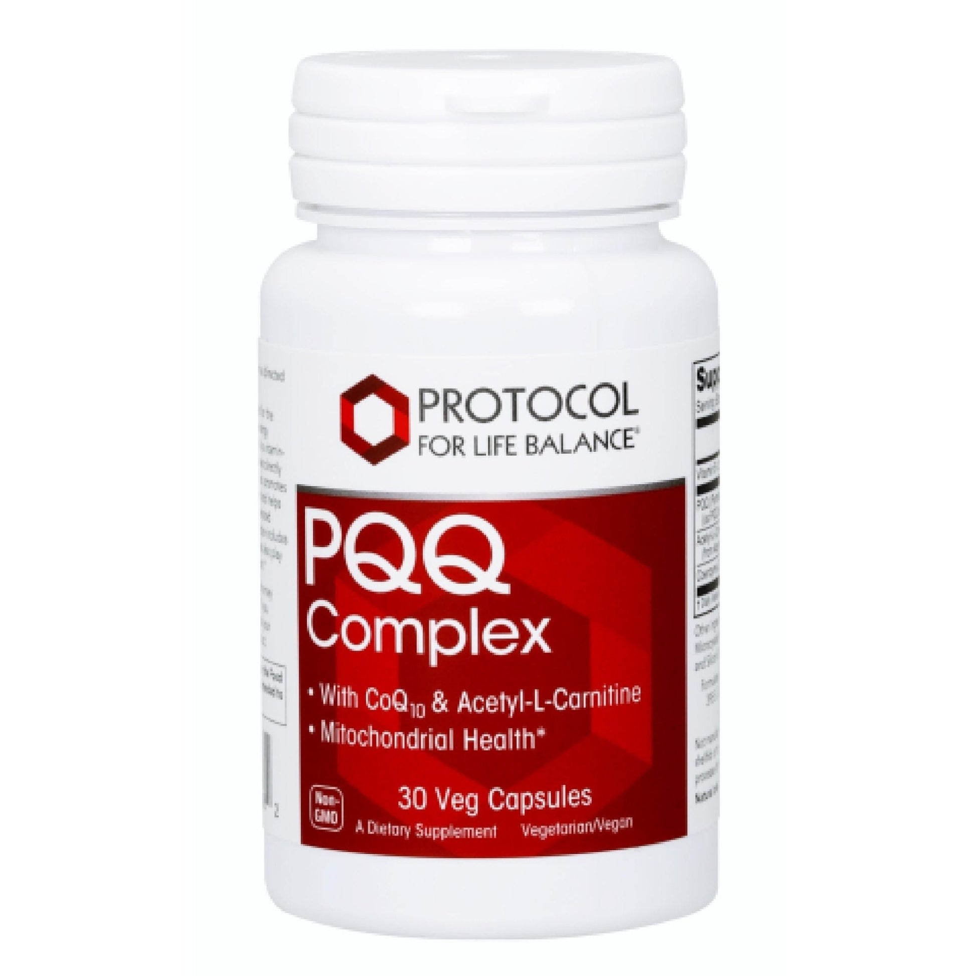 PROTOCOL FOR LIFE BALANCE PQQ Complex - Mitochondrial Health - with CoQ10 & L Carnitine - B Vitamin - Supplement for Energy - 30 Veg Caps - Maple Wellness Supplements
