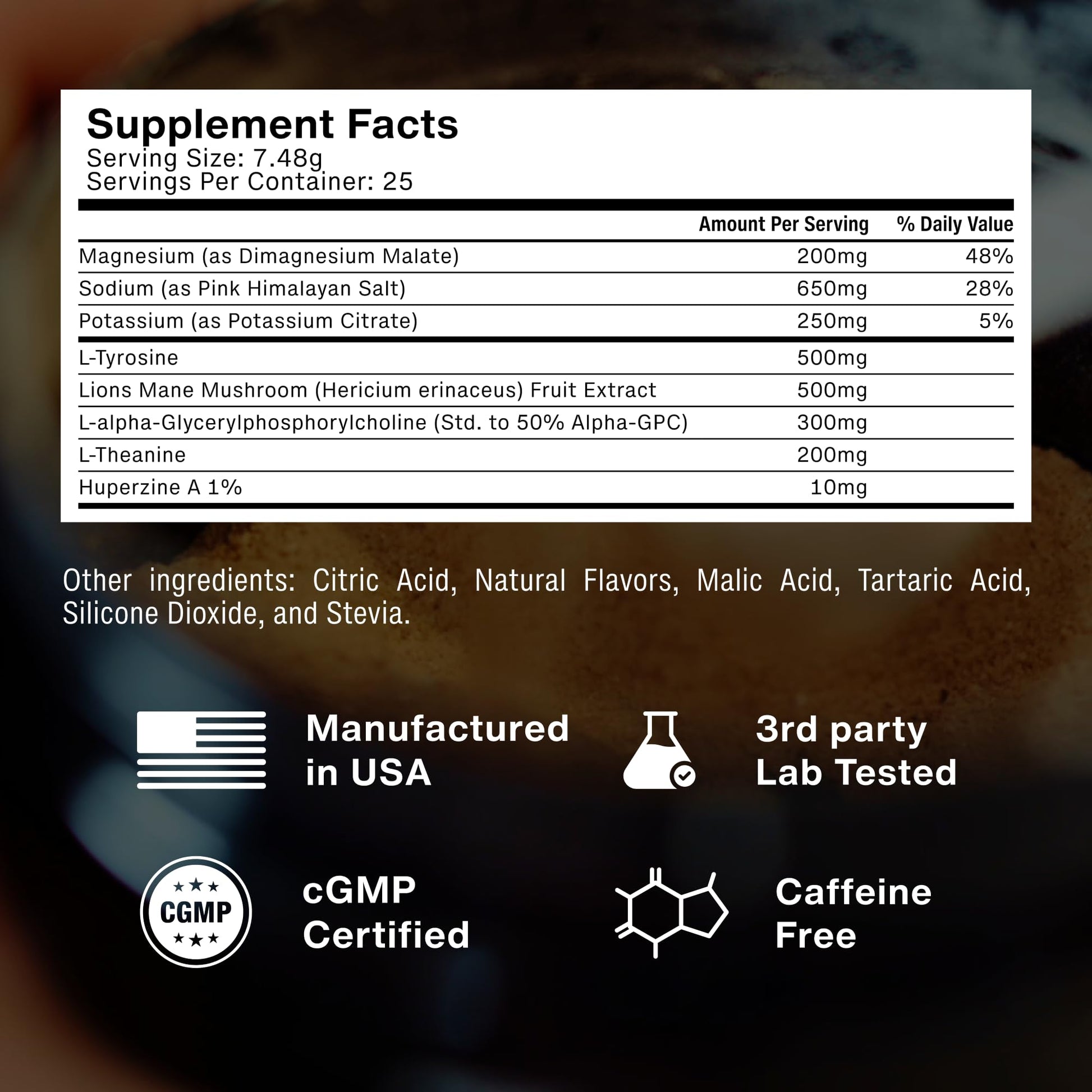 PRSNT Nootropic Focus Powder | Mango 25 Servings | Caffeine-Free, Sugar-Free | Supports Focus, Energy, Mental Clarity | Nootropic + Electrolytes Hydration Focus Drink Mix - Maple Wellness Supplements