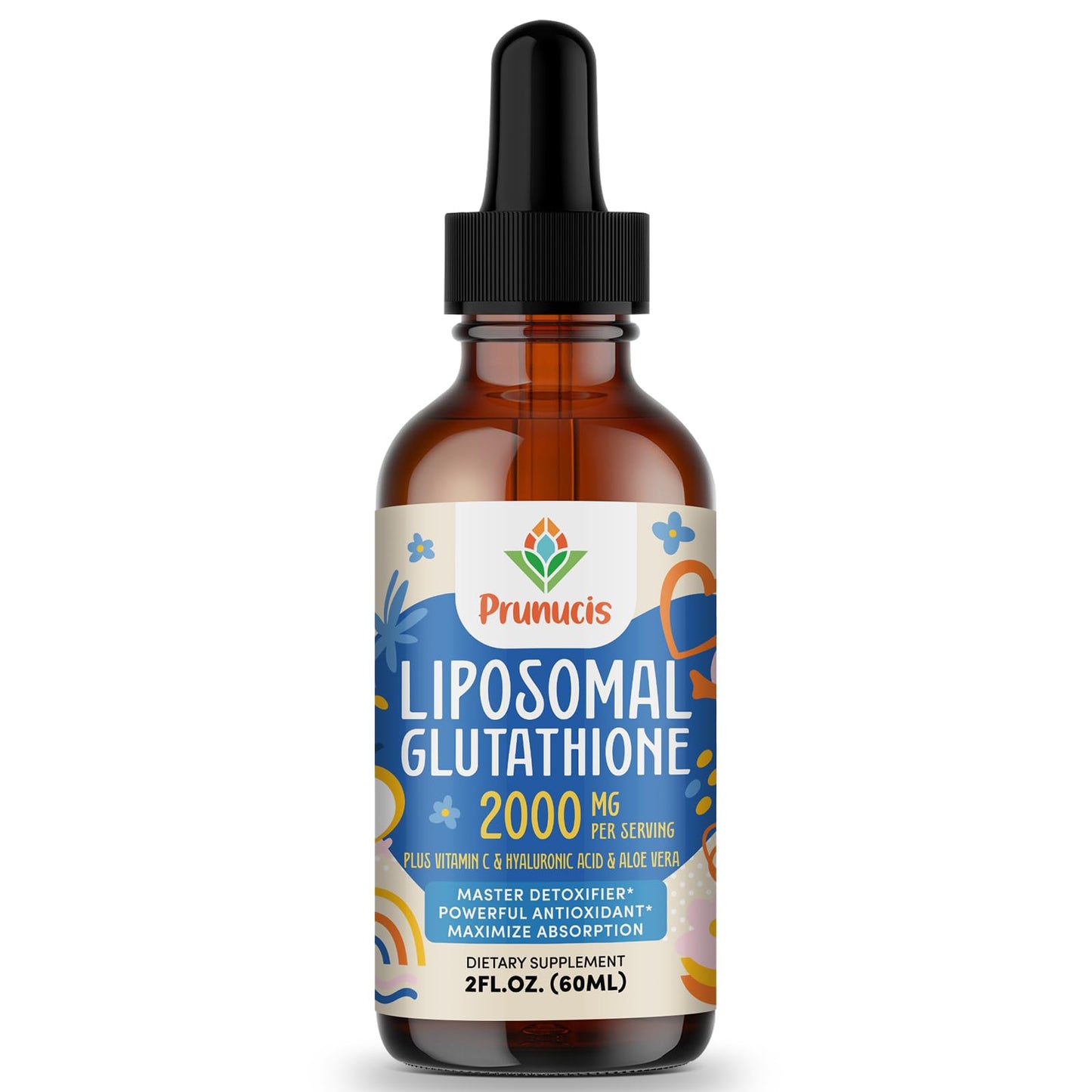 Prunucis 2000MG Liposomal Glutathione Liquid, 98% Absorption, Active Form L-Glutathione Supplement, - Maple Wellness Supplements
