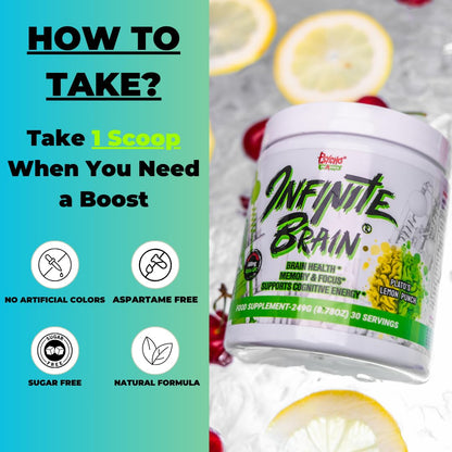 Psycho Pharma. Infinite Brain Nootropic Game Changer. Compete Win (Plato's Lemon Punch, 30 Serving) - Maple Wellness Supplements