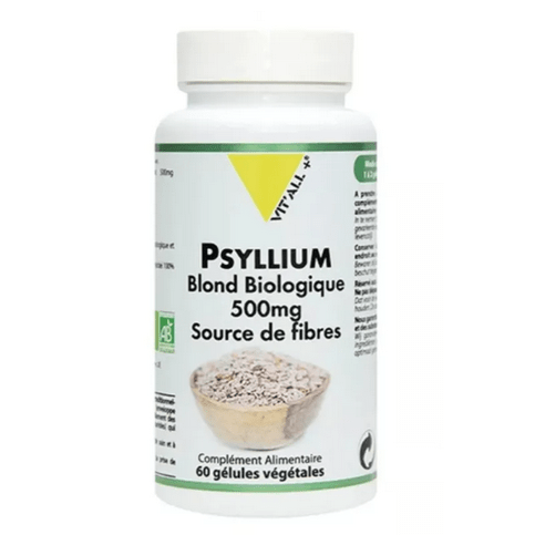 Psyllium blond BIO 500 mg 100 gélules VIT'ALL+ - Maple Wellness Supplements
