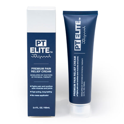 PT Elite Premium Pain Relief Cream, with Capsaicin, Menthol & Arnica, Arthritis, Knee, & Back Pain Relief, Soothes Sore Muscles & Joints, Reduces Stiffness, Non-Greasy, Topical Analgesic, 3.4 oz - Maple Wellness Supplements