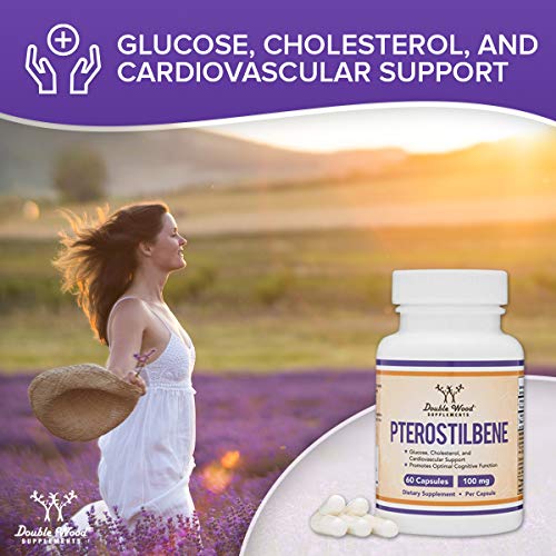 Pterostilbene Supplement 100mg Capsules (Third Party Tested) Manufactured in The USA - Maple Wellness Supplements