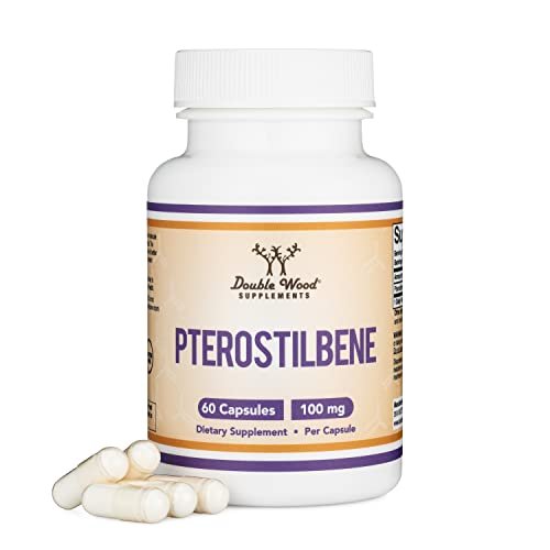 Pterostilbene Supplement 100mg Capsules (Third Party Tested) Manufactured in The USA - Maple Wellness Supplements