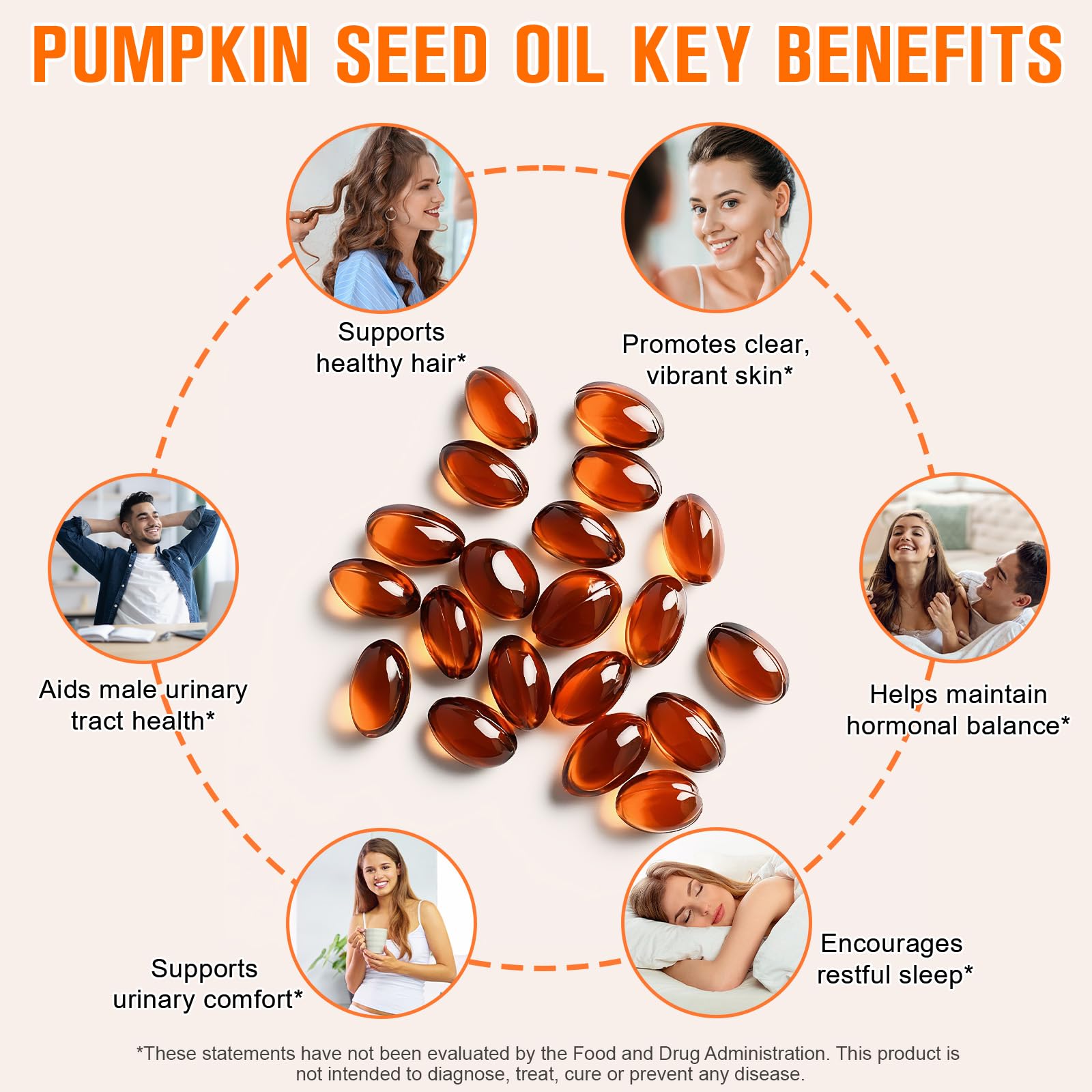 Pumpkin Seed Oil with Saw Palmetto, 1000mg per Serving, 300 Softgels – Cold Pressed Pumpkin Seed Oil Capsules for Hair, Prostate, Urinary & Bladder Health - Maple Wellness Supplements