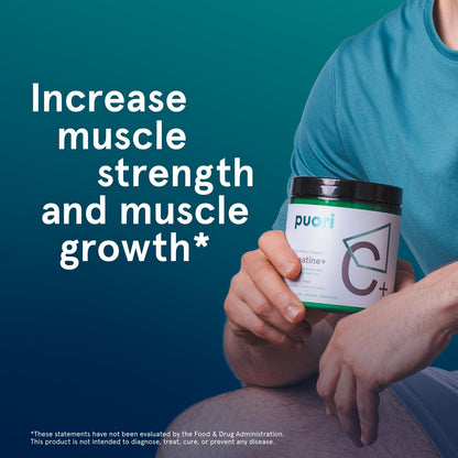 Puori Creatine Monohydrate Powder with Taurine - Unflavored Creatine Powder, Pre-Workout Supplement for Men & Women - Muscle Builder, Enhanced Workout - Maple Wellness Supplements