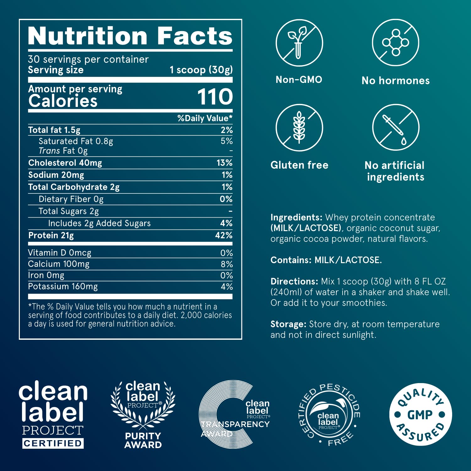 Puori Whey Protein Powder, Dark Chocolate - PW1 Pasture-Raised, Grass-Fed Whey Protein Powder Drink Mix containing BCAA Amino Acids - Post-Workout Supplement for Muscle Gain & Recovery - 30 Servings - Maple Wellness Supplements