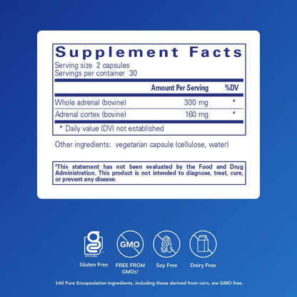 Pure Encapsulations Adrenal Cortex Supplement – Supplement to Support Cortisol Health, Energy Levels, Stress Moderation, and Gland Function - Maple Wellness Supplements
