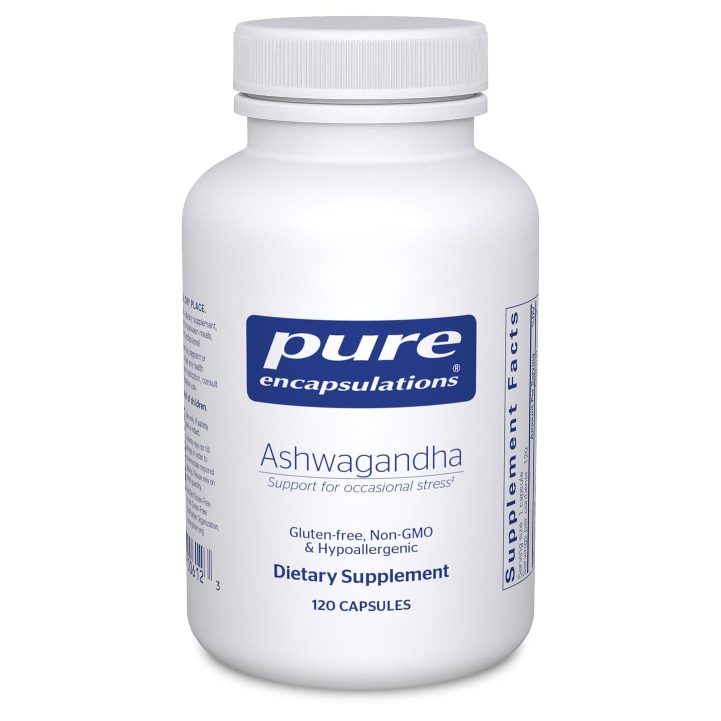 Pure Encapsulations Ashwagandha - 500 mg Ashwagandha Extract - Metabolism & Stress Support - Immune Support - GMO Free & Vegan - 120 Capsules - Maple Wellness Supplements