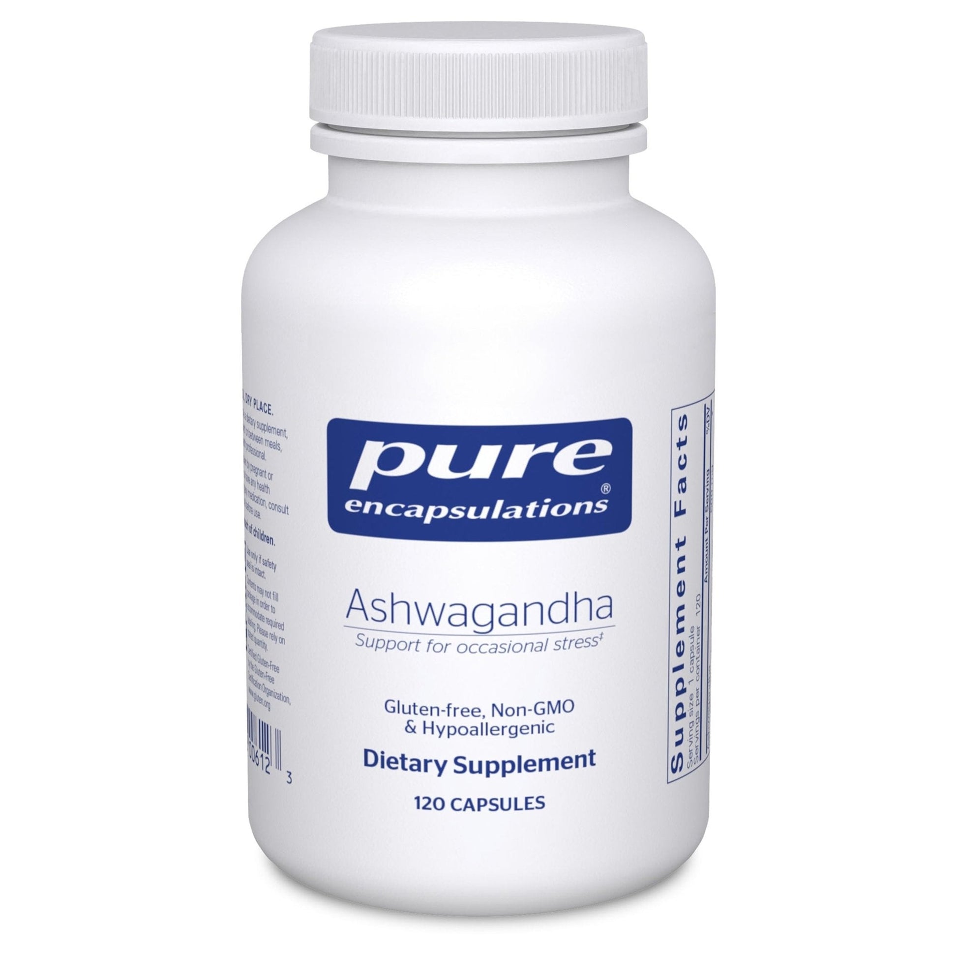 Pure Encapsulations Ashwagandha - 500 mg Ashwagandha Extract - Metabolism & Stress Support - Immune Support - GMO Free & Vegan - 120 Capsules - Maple Wellness Supplements
