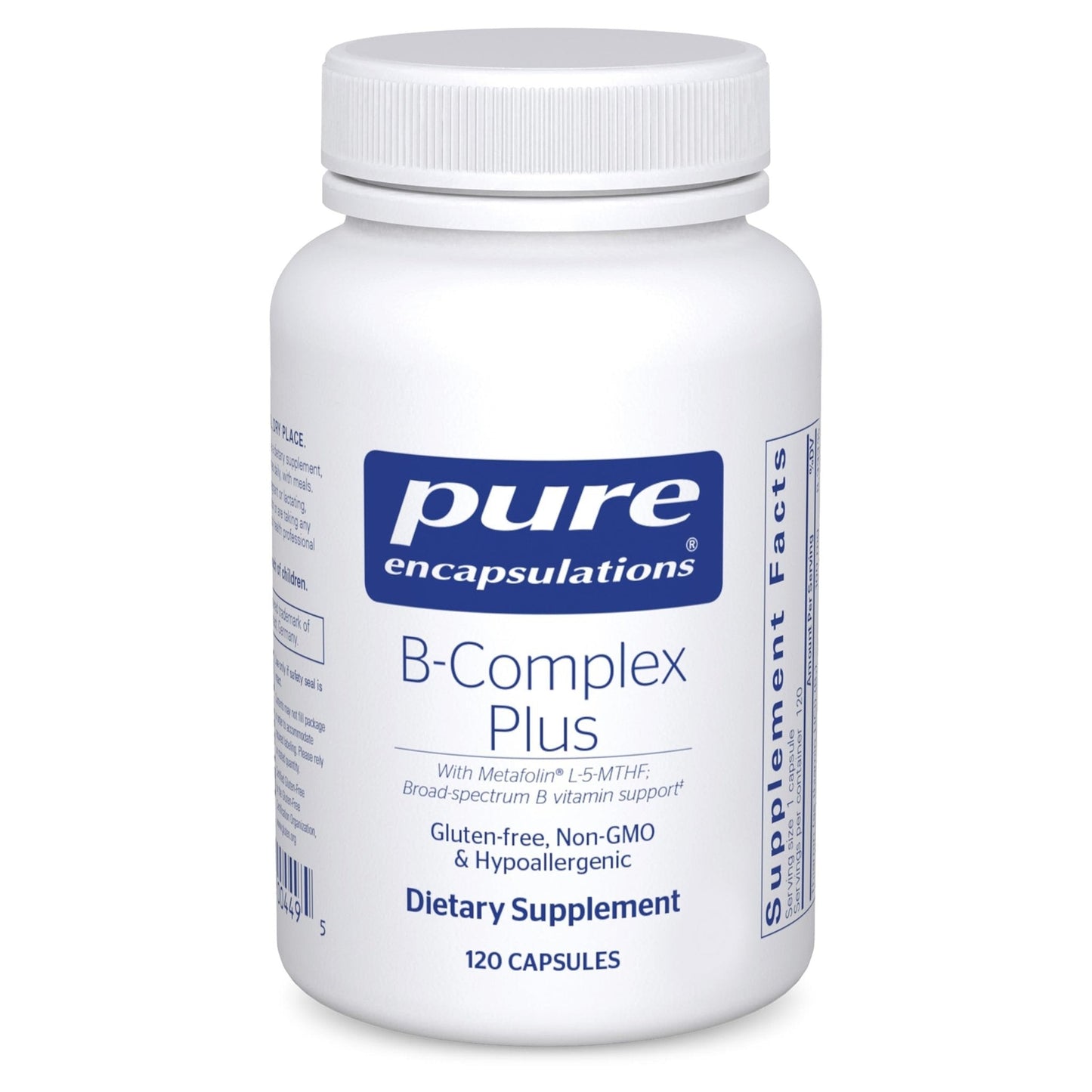 Pure Encapsulations B-Complex Plus - B Vitamins Supplement to Support Neurological Health, Cardiovascular Health, Energy Levels & Nervous System Support - Maple Wellness Supplements
