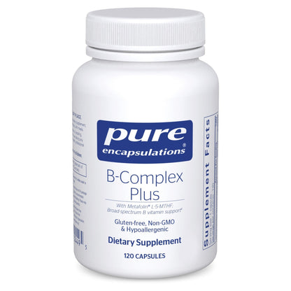 Pure Encapsulations B-Complex Plus - B Vitamins Supplement to Support Neurological Health, Cardiovascular Health, Energy Levels & Nervous System Support - Maple Wellness Supplements