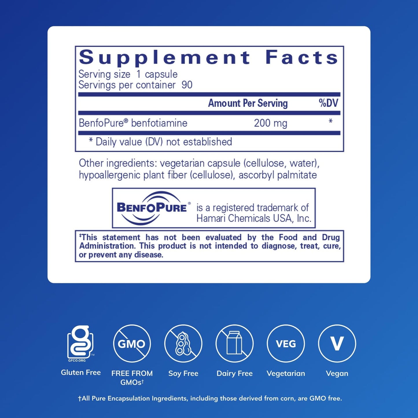 Pure Encapsulations BenfoMax 90's - 200 mg Benfotiamine - Vitamin B1 Thiamin Supplement - Supports Heart & Metabolism Health - Maple Wellness Supplements