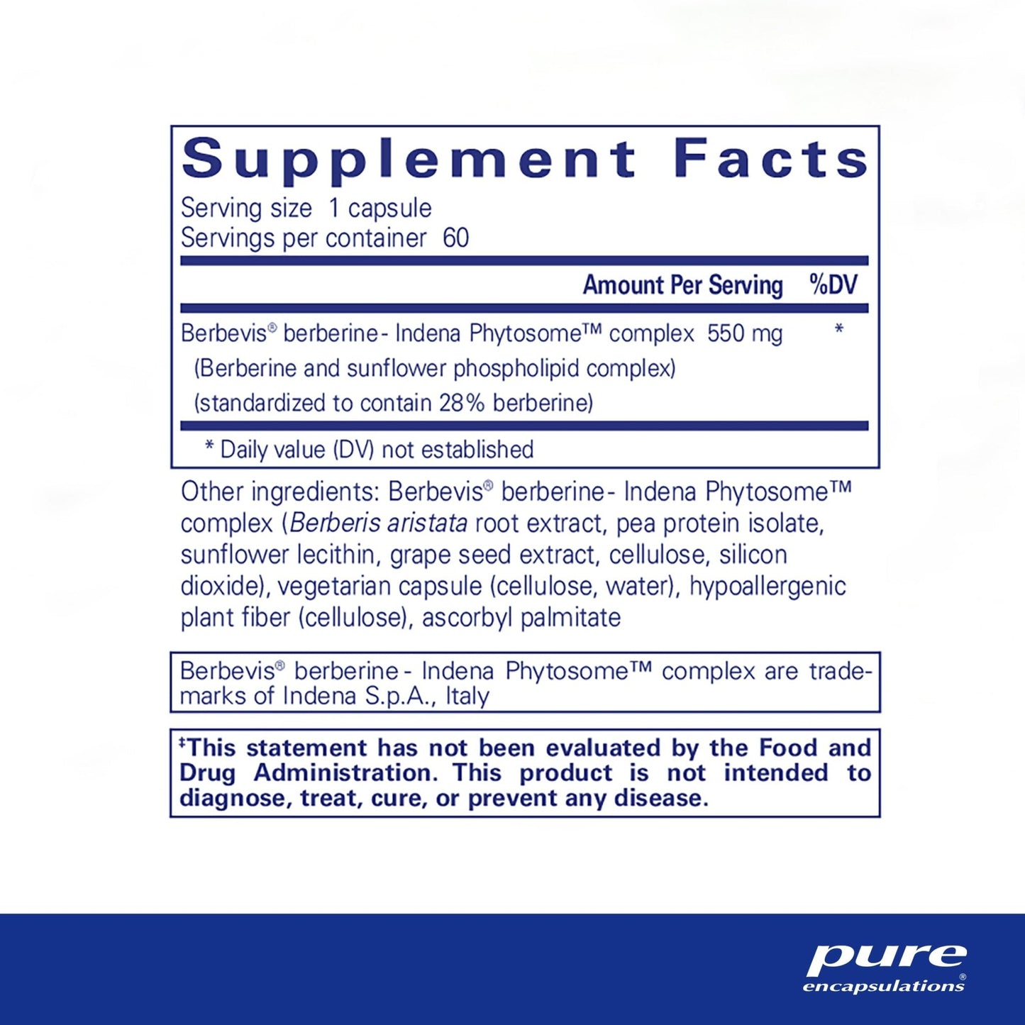 Pure Encapsulations Berberine UltraSorb | Enhanced Absorption Berberine | 60 Capsules - Maple Wellness Supplements