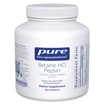 Pure Encapsulations Betaine HCl Pepsin - Digestive Enzymes Supplement for Digestion Aid & Support, Stomach Acid & Nutrient Absorption* - Maple Wellness Supplements
