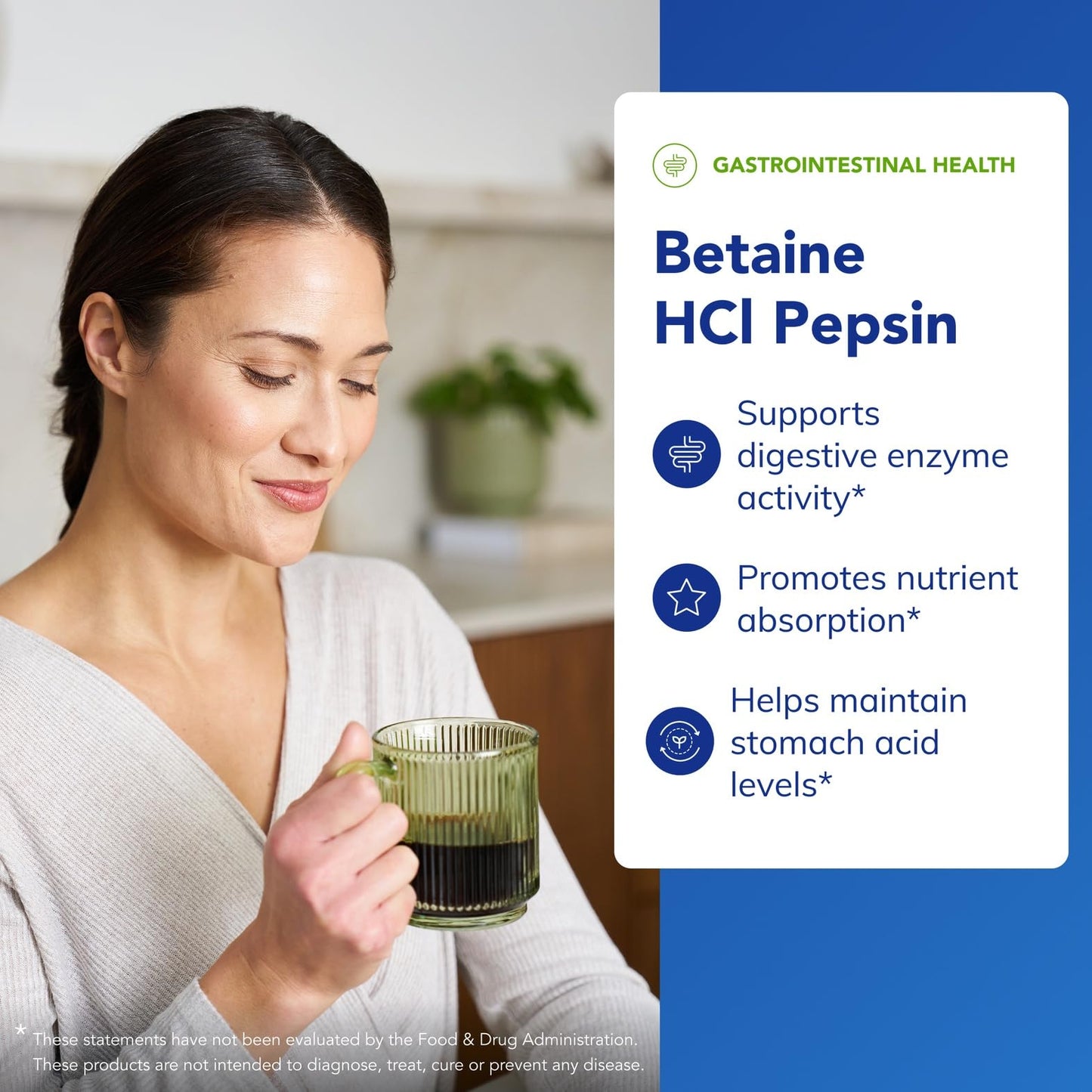 Pure Encapsulations Betaine HCl Pepsin - Digestive Enzymes Supplement for Digestion Aid & Support, Stomach Acid & Nutrient Absorption* - Maple Wellness Supplements