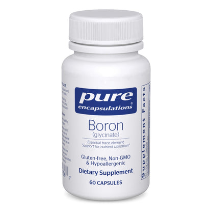 Pure Encapsulations Boron (Glycinate) | Supplement for Hormone Balance, Bone Strength and Health, Connective Tissue, and Nutrient Metabolism* | 60 Capsules - Maple Wellness Supplements