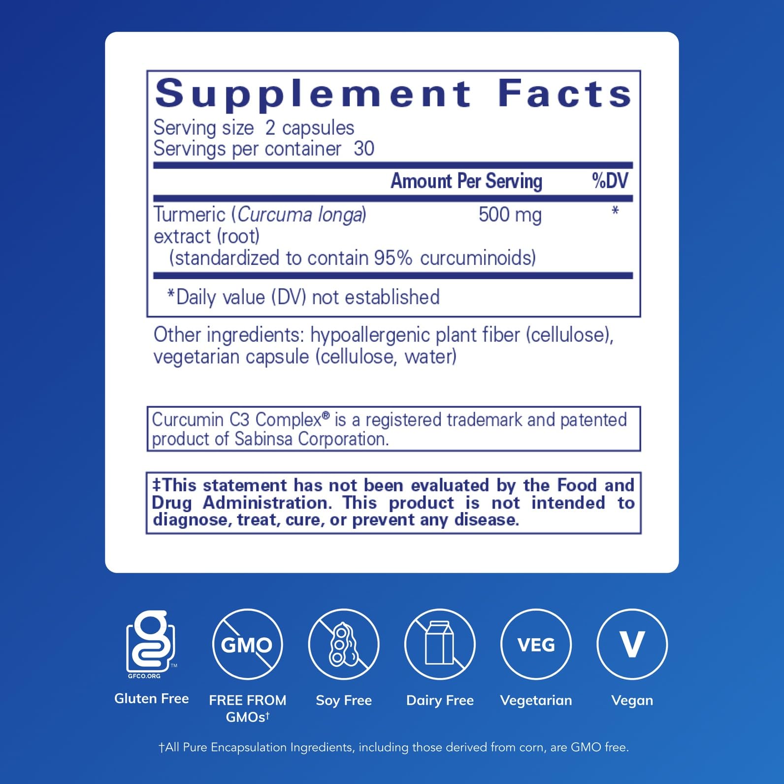 Pure Encapsulations Curcumin - 500 mg - Supports Joint Health & Liver Health - Curcuma Longa Capsule - Maple Wellness Supplements
