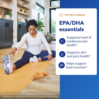 Pure Encapsulations EPA/DHA Essentials - Fish Oil Concentrate Supplement to Support Cardiovascular Health - Premium EPA & DHA Supplement - Maple Wellness Supplements