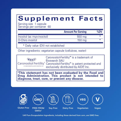 Pure Encapsulations Inositol Complex | Supplement to Support Energy, Healthy Metabolism, and Ovarian Function* | 60 Capsules - Maple Wellness Supplements
