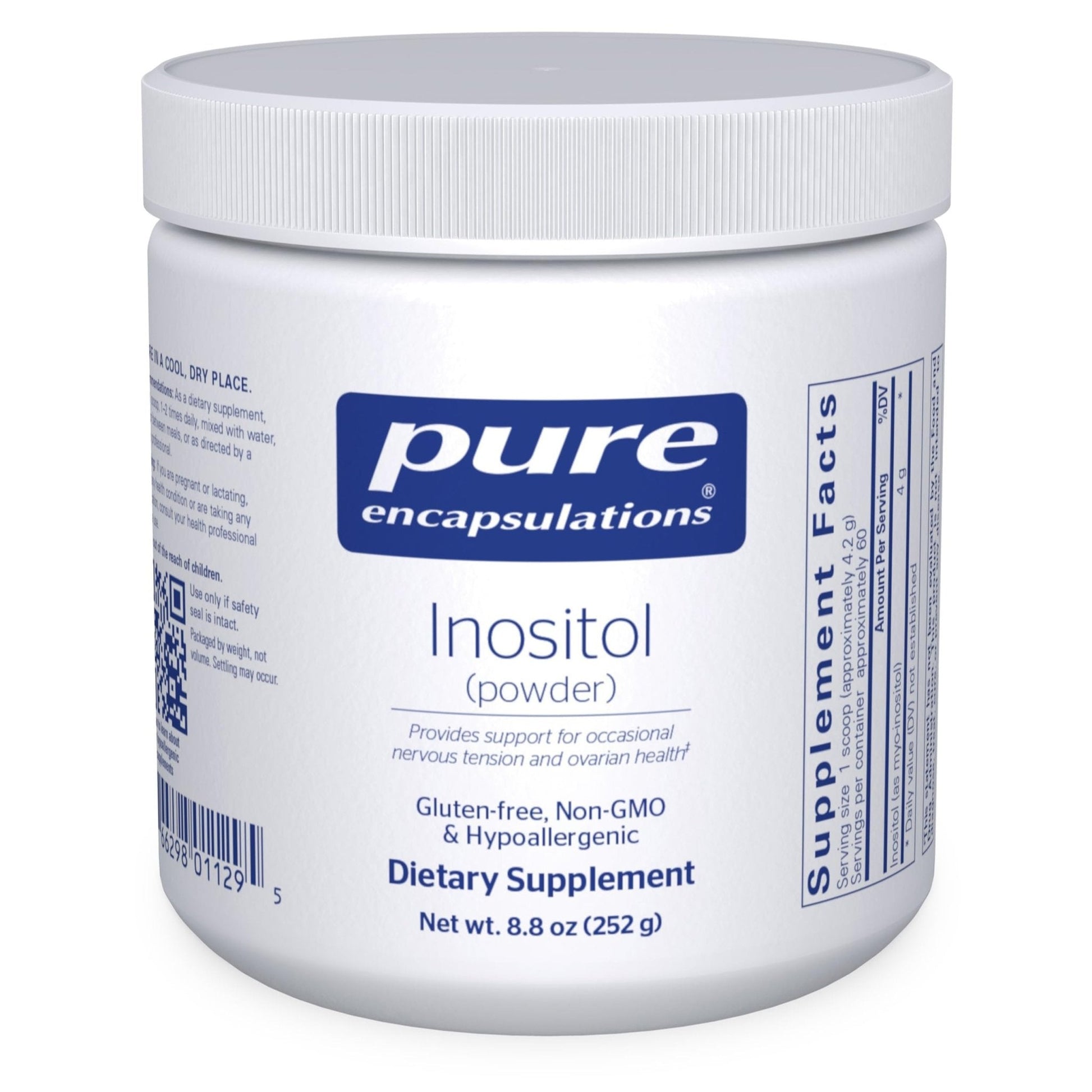 Pure Encapsulations Inositol (Powder) - Supplement to Support Energy, Nervous System & Ovarian Function* - with Myo-Inositol - 8.8 Ounces - Maple Wellness Supplements
