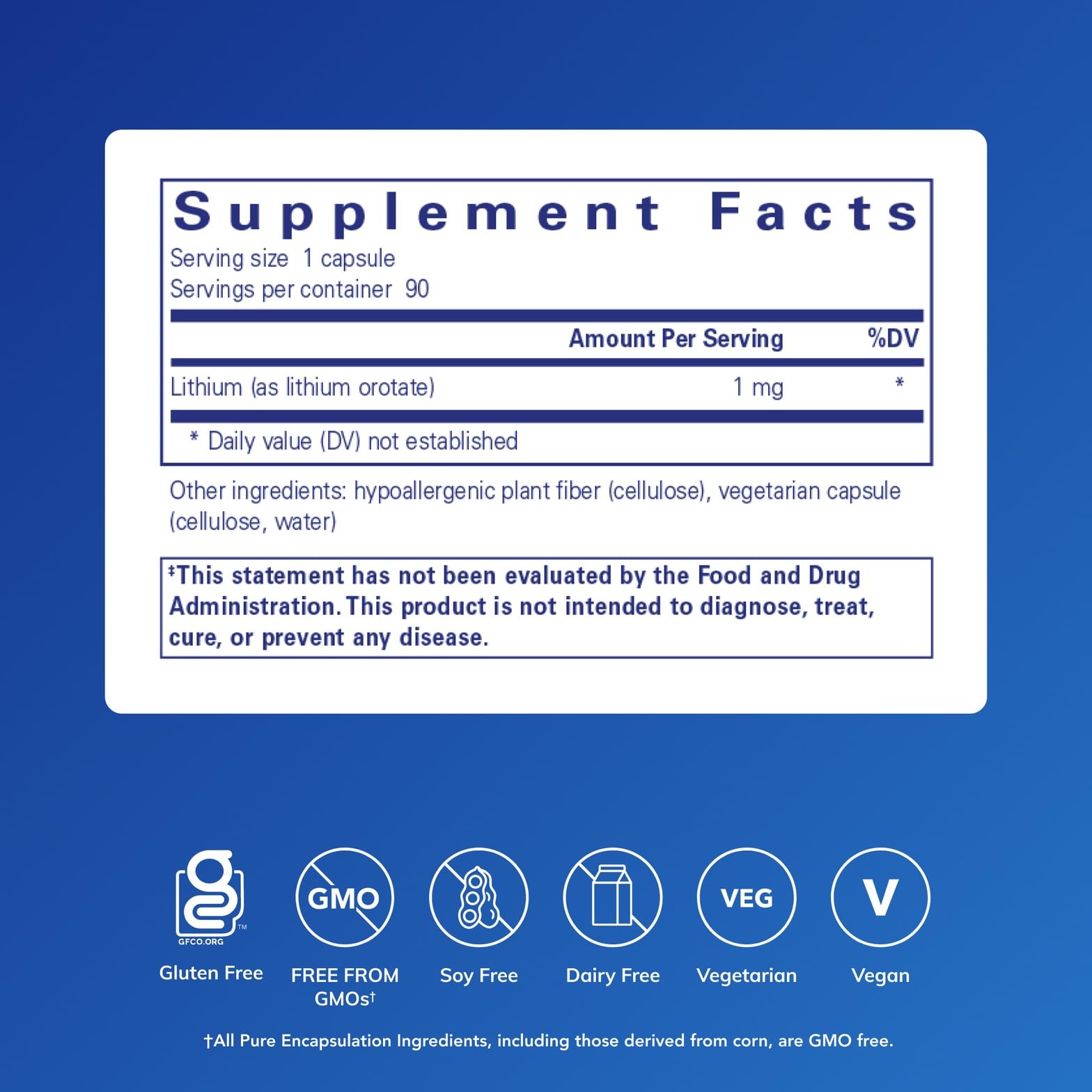 Pure Encapsulations Lithium (Orotate) 1 mg | Support for Calmness and Behavior | 90 Capsules - Maple Wellness Supplements