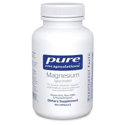 Pure Encapsulations Magnesium (Glycinate) - Supplement to Support Stress Relief, Sleep, Heart Health, Nerves, Muscles, and Metabolism - Maple Wellness Supplements