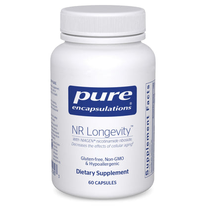 Pure Encapsulations NR Longevity NAD Supplement – Supports Healthy Aging, NAD+ Replenishment, Mitochondrial Function, with NIAGEN – Gluten Free, Non-GMO, Hypoallergenic – 60 Capsules - Maple Wellness Supplements