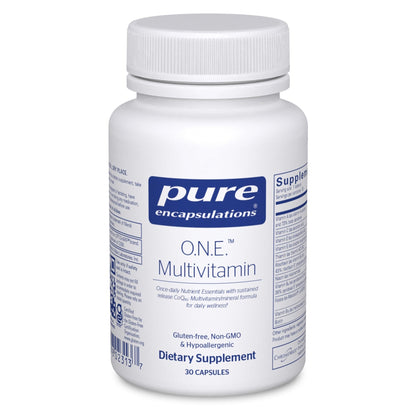 Pure Encapsulations O.N.E. Multivitamin - Once Daily Multivitamin with Antioxidant Complex Metafolin, CoQ10, and Lutein to Support Vision, Cognitive Function, and Cellular Health* - 30 Capsules - Maple Wellness Supplements