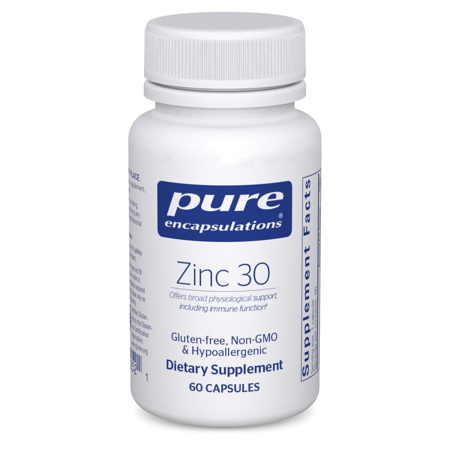 Pure Encapsulations Zinc 30 mg - Supplement for Immune System Support, Growth and Development, and Wound Healing - Maple Wellness Supplements