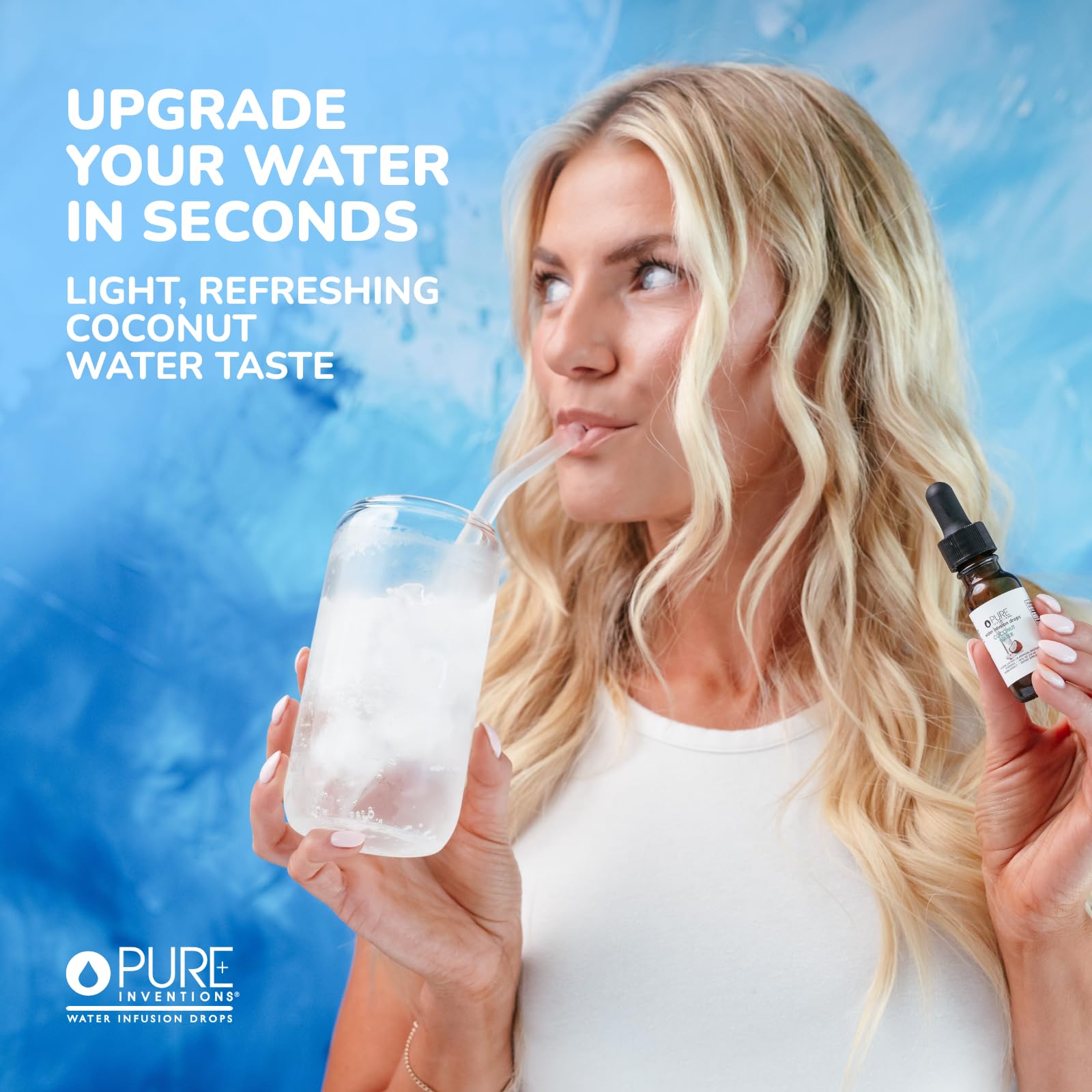 Pure Inventions - Coconut Water Infusion Drops – Electrolytes - Sugar-Free Hydration, Zero Calories, No Artificial Sweeteners, Clean Ingredients, 30 Servings - Maple Wellness Supplements