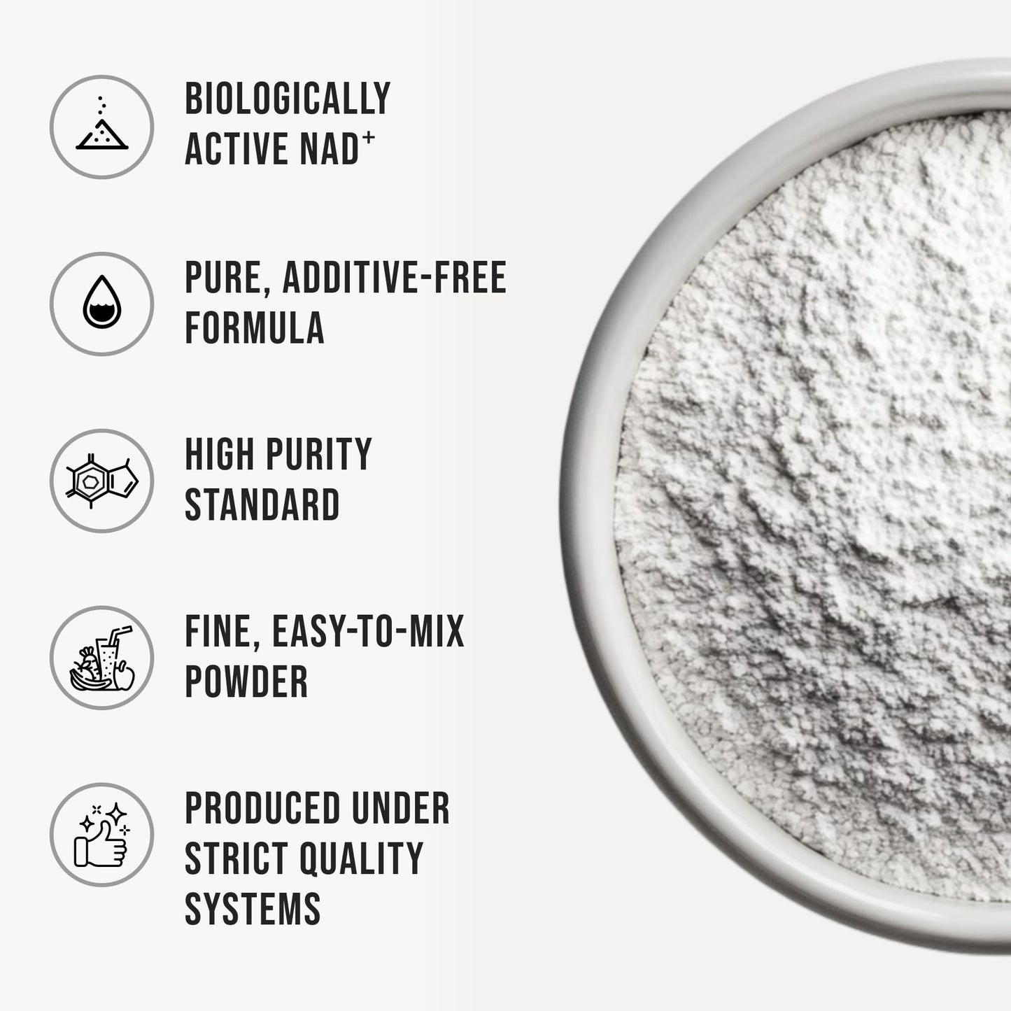 Pure NAD Powder Nicotinamide Adenine Dinucleotide Supplement Unflavored and Gluten-Free Premium Pure NAD Powder for Daily Wellness and Nutrition Support, 40g - Maple Wellness Supplements