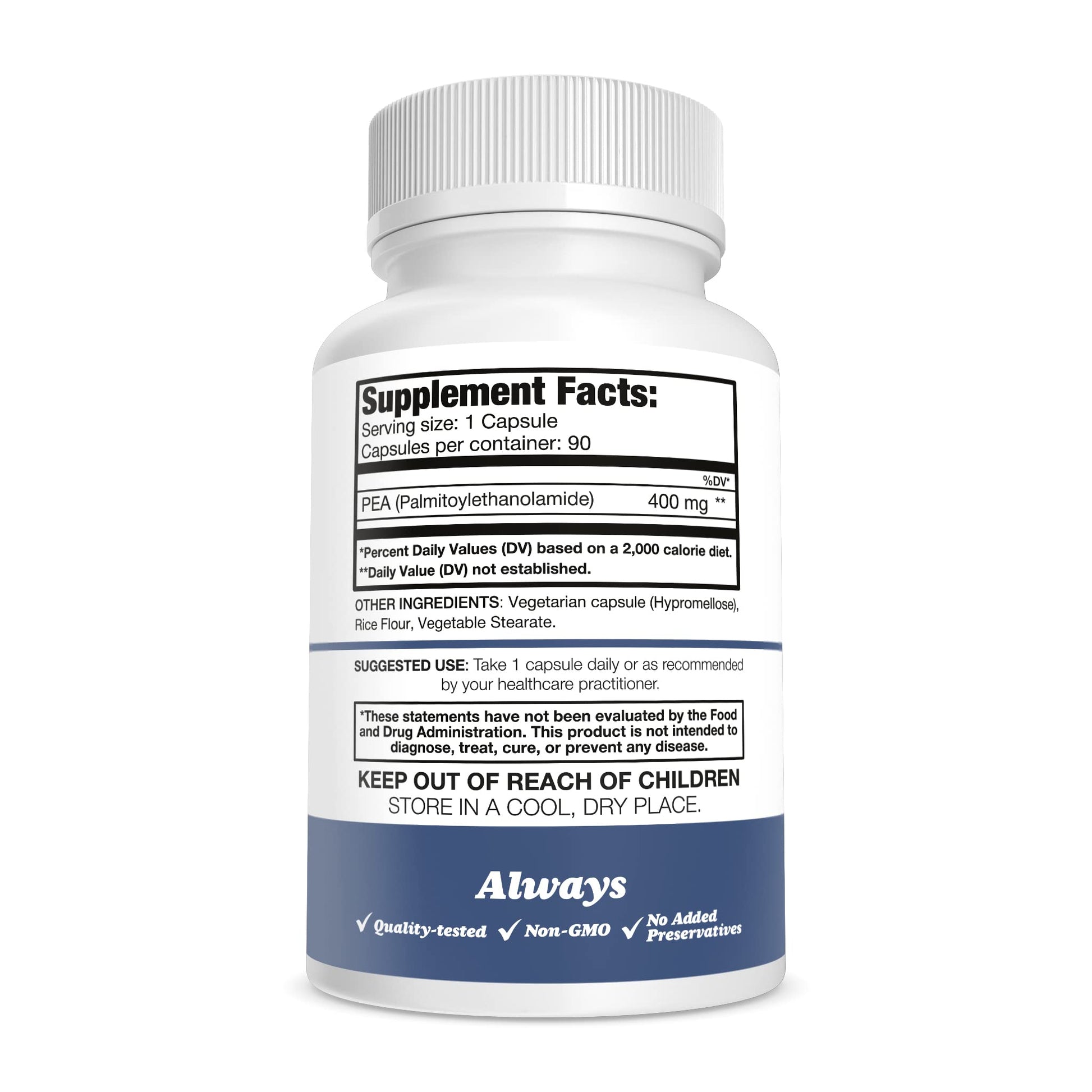 Pure Nootropics - Palmitoylethanolamide (Micronized Pea) 400 mg Capsules | 90 Veg Caps Value Pack | Supports Relief from Occasional Discomfort | Supports Immune System - Maple Wellness Supplements