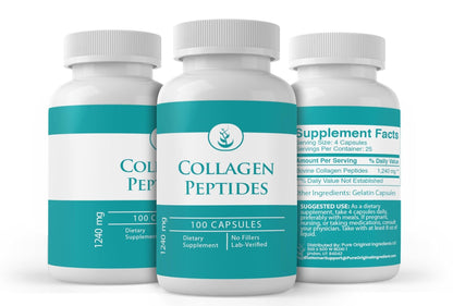 Pure Original Ingredients Collagen Peptide, (100 Capsules) Pure, No Additives Or Fillers, Lab Verified - Maple Wellness Supplements