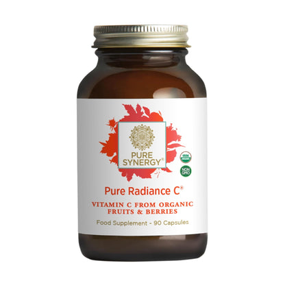 PURE SYNERGY Pure Radiance C | Organic Vitamin C Capsules | 100% Natural, Whole Food, Non-GMO Supplement with Organic Camu Camu - Maple Wellness Supplements