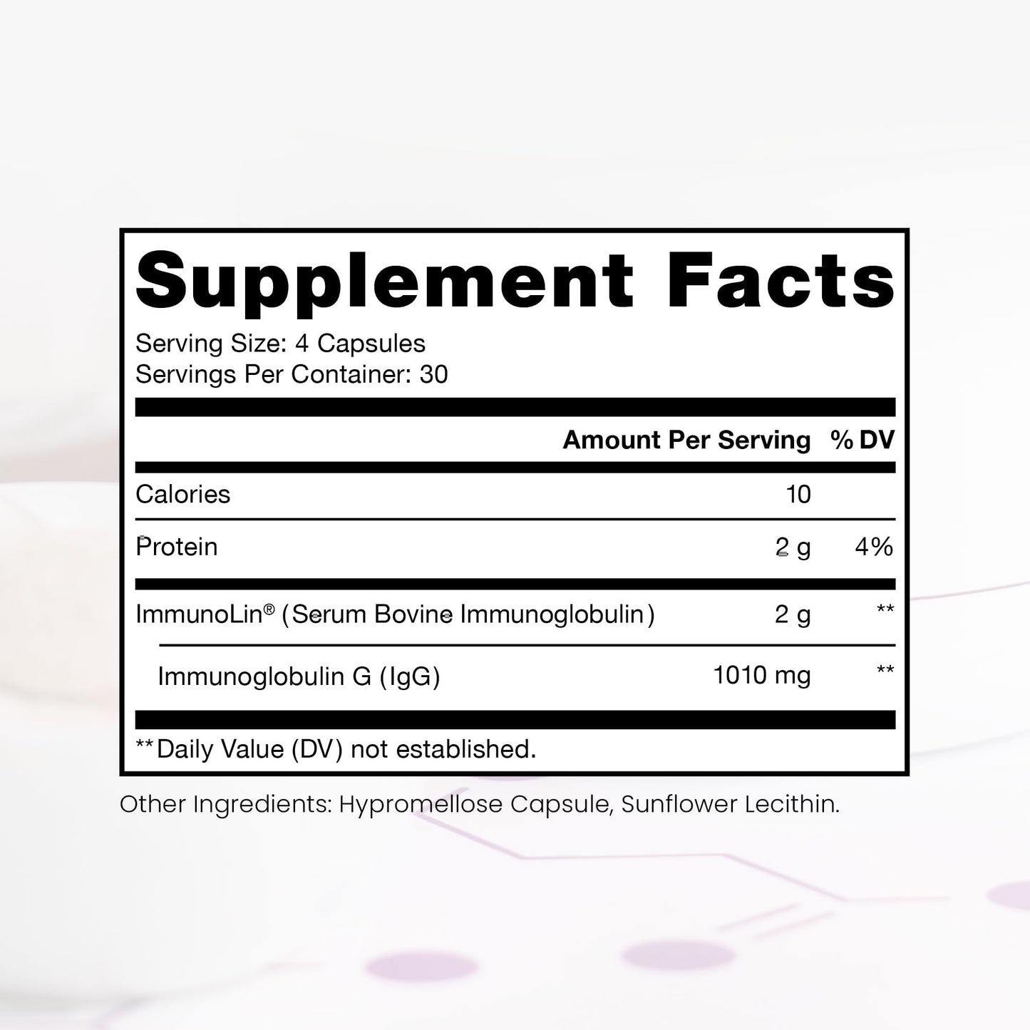 Pure Therapro Rx Elite IgG Immunoglobulin Supplement, 120 Caps - Gut Health & Immune Support, 1100 mg IgG, IGA & IgM, Sunflower Lecithin | Dairy & Gluten - Maple Wellness Supplements