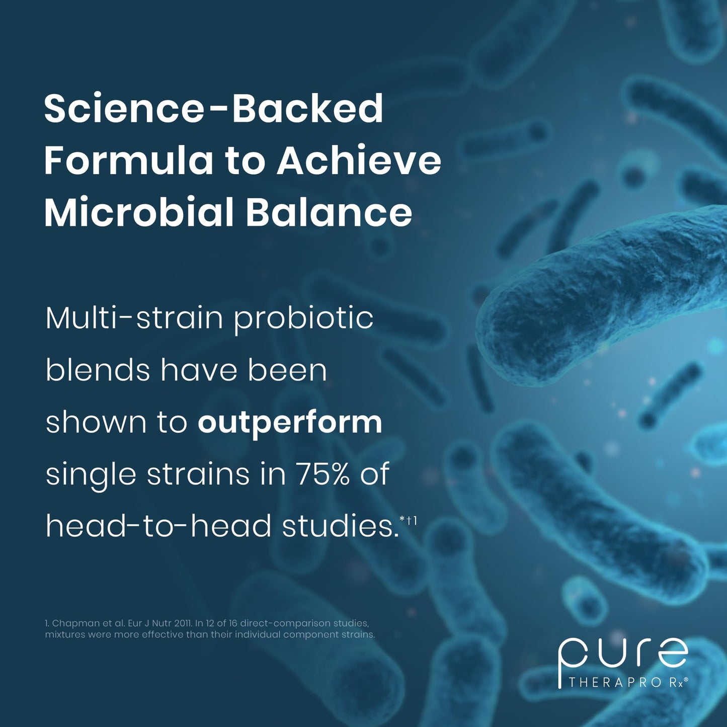 Pure Therapro Rx Power Probiotic 100B | 30 Acid Resistant Capsules - 1 Month Supply | 4 Proven Strains 100 Billion CFU | Flora Balance & Digestion - Maple Wellness Supplements