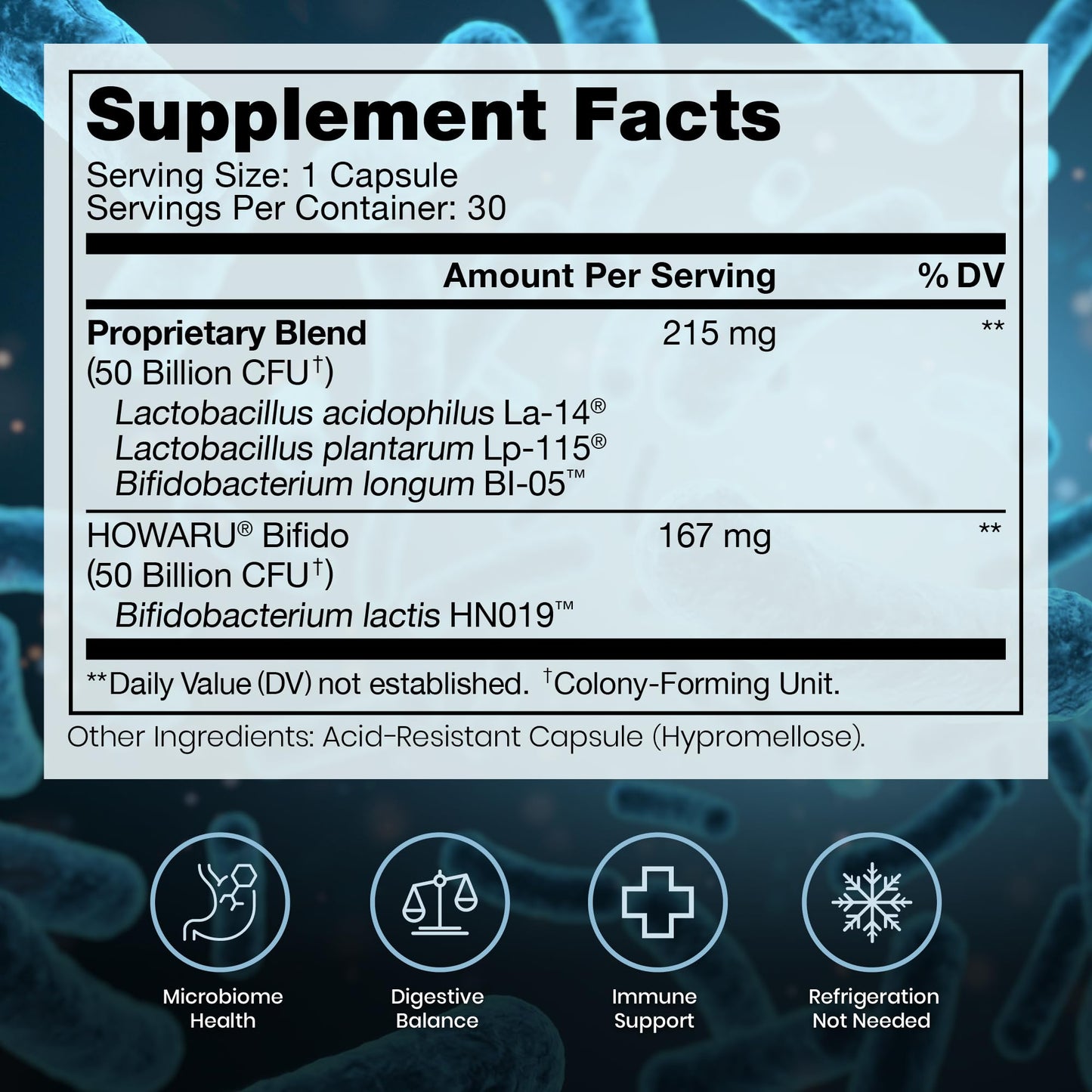 Pure Therapro Rx Power Probiotic 100B | 30 Acid Resistant Capsules - 1 Month Supply | 4 Proven Strains 100 Billion CFU | Flora Balance & Digestion - Maple Wellness Supplements