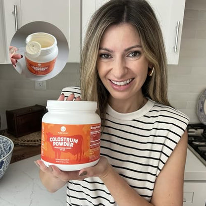 Pure Velvet Colostrum Powder for Gut Health, Bloating, Hair Growth, Immune Support - Maple Wellness Supplements