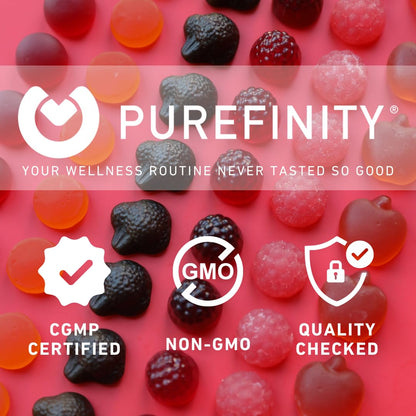 PUREFINITY Fiber Gummies for Adults with Inulin FOS from Chicory Root, Sugar Free Prebiotic Supplement for Daily Digestion - Maple Wellness Supplements