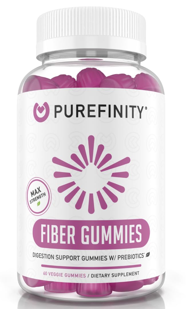 PUREFINITY Fiber Gummies for Adults with Inulin FOS from Chicory Root, Sugar Free Prebiotic Supplement for Daily Digestion - Maple Wellness Supplements