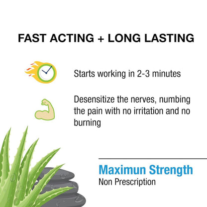 Puregen Labs Lidocaine 5% Anorectal (hemorrhoidal) Cream Maximum Strength | Enriched with Aloe-Vera | 6 Oz - Maple Wellness Supplements
