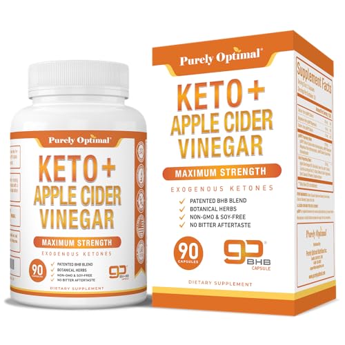 Purely Optimal Keto BHB + Apple Cider Vinegar Capsules with The Mother - Keto Diet - Maple Wellness Supplements